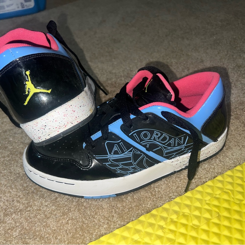 Jordan Kids Sneakers - Black, Blue, and Pink